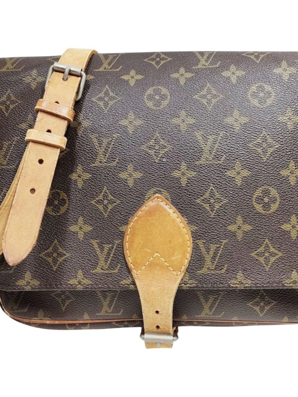 (L5) Louis Vuitton Crossbody Bag Cartouchiere GM Brown Monogram